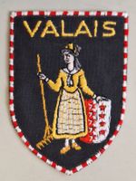 18a/ Valais Stoff Wappen Wallis Aufnäher St.Gallen Stickerei
