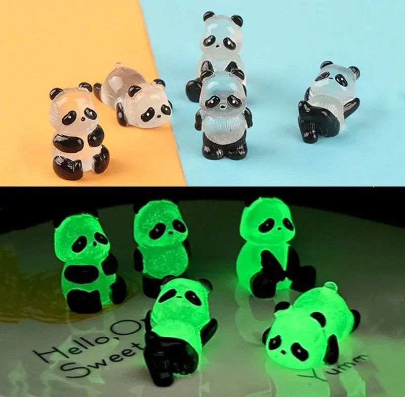 Statuette: 5 stücke leuchtende Panda Mini Figur – Nuovo (secondo la descrizione) da Uerkheim venduto da Kaufoption