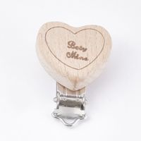 Schnuller Clip Herz Holz/Ausverkauf Aktion