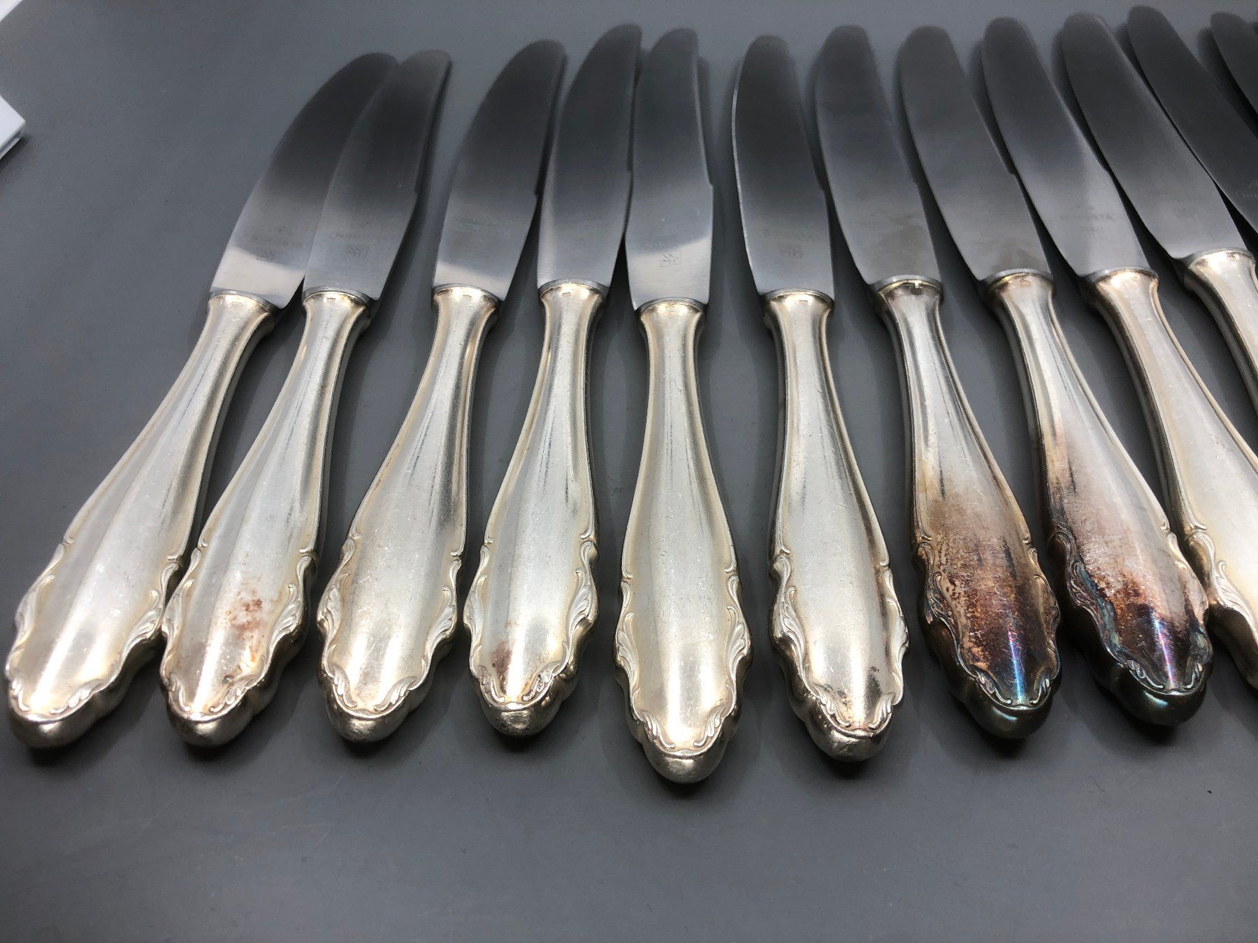 Posate: 2x Tafelmesser versilbert WMF Modell 2200 – Usato da Basel venduto da Tiabeanie 4