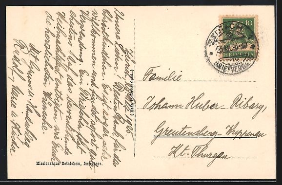 Cartoline postali: AK Immensee, Missionshaus Bethlehem – Usato da Berlin venduto da bartko-reher 1