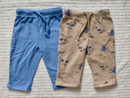 2x Baby Hose Gr. 74 – blau & beige