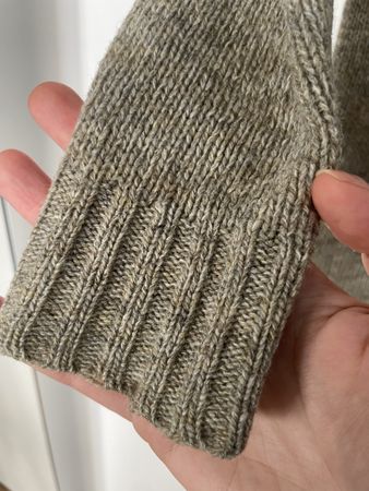 Unique All Saints Shetland wool jumper in beige melange 36
