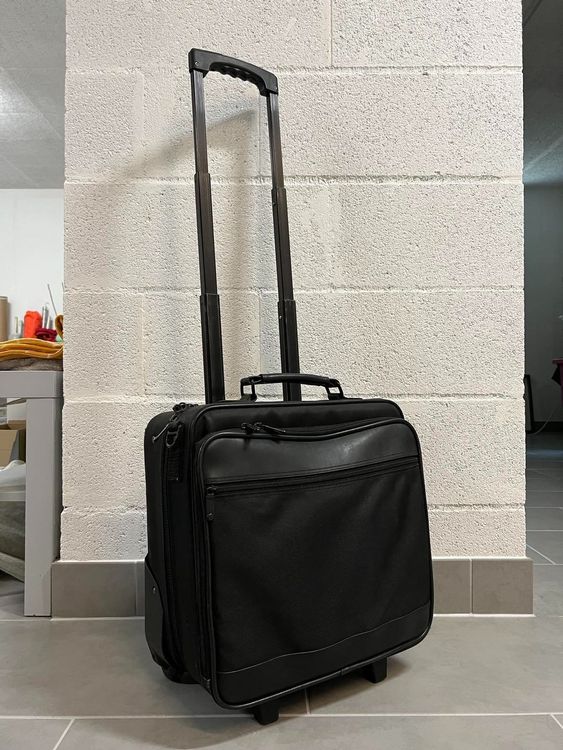 Sac Trolley Ordinateur Traveller Vertical Noir - 22L, Robuste, Compartiment à Soufflet, Pour Bureau Et Déplacements