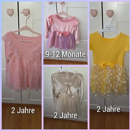 4 Kleider Set Mädchen Grösse 80 bis 92 gut erhalten