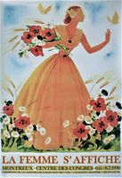 LA FEMME S'AFFICHE MONTREUX 1990 - Affiche originale