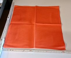 Stoffservietten orange quadratisch 40x40cm gebraucht 6 Stück