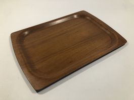 Schönes Teakholztablett Vintage 36x22cm