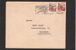 SBK Nr.242 + 247 auf Beleg Lugano-Solothurn, 27.X.1943