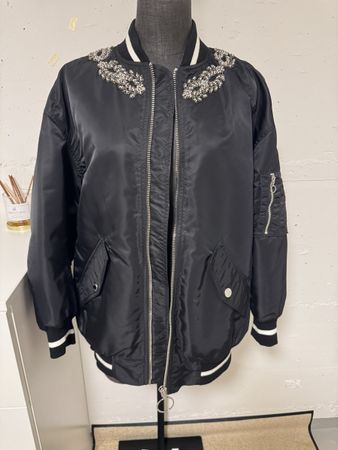 Ermanno Scervino Bomber Jacket Black Size 38 New