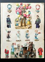 10 Seiten antike Oblaten Bilder ca. 1890 135 Jahre alt