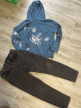 Cooles H&M Jungen Set Gr.134 Hoodie & Jeans