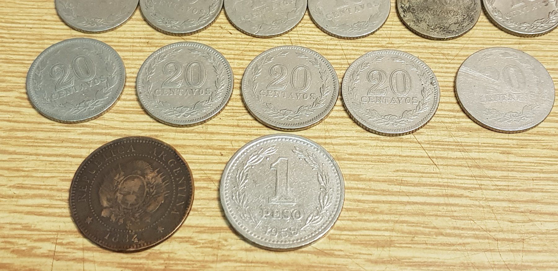 Alle Münzen: 25 Alte Münzen Argentinien, ab 1884 – Gebraucht aus Schöftland von Topdeal4 2