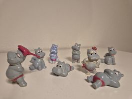Happy Hippo Figuren, 8 Stk, 1. Serie 1988