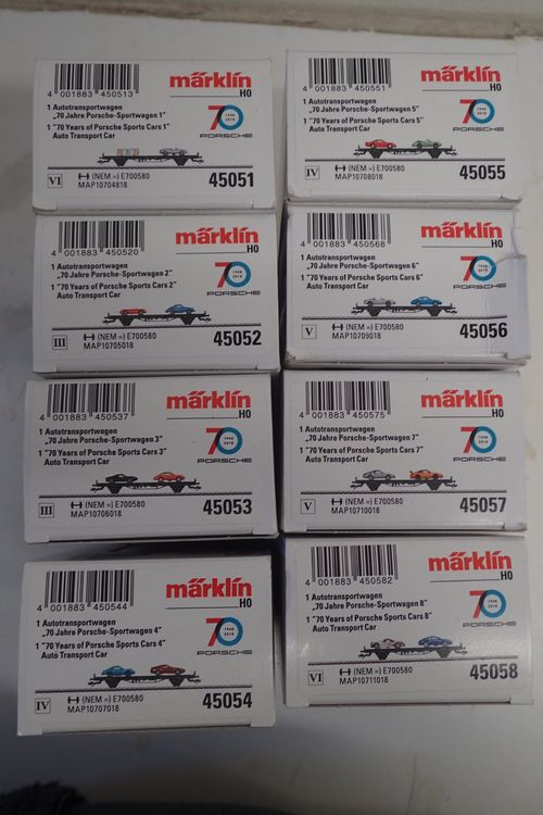 Märklin H0 - set POSRCHE für 70 Jahre Sport-Wagen - 8 Wagen 6
