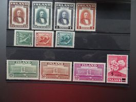 Lot Island ungestempelt **/* ab CHF 1.--
