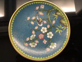 Cloisonne Emaille Meiji Japan Teller antik Sammelteller