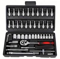 Steckschlüssel Set Chrom Vanadium Stahl 46 teile