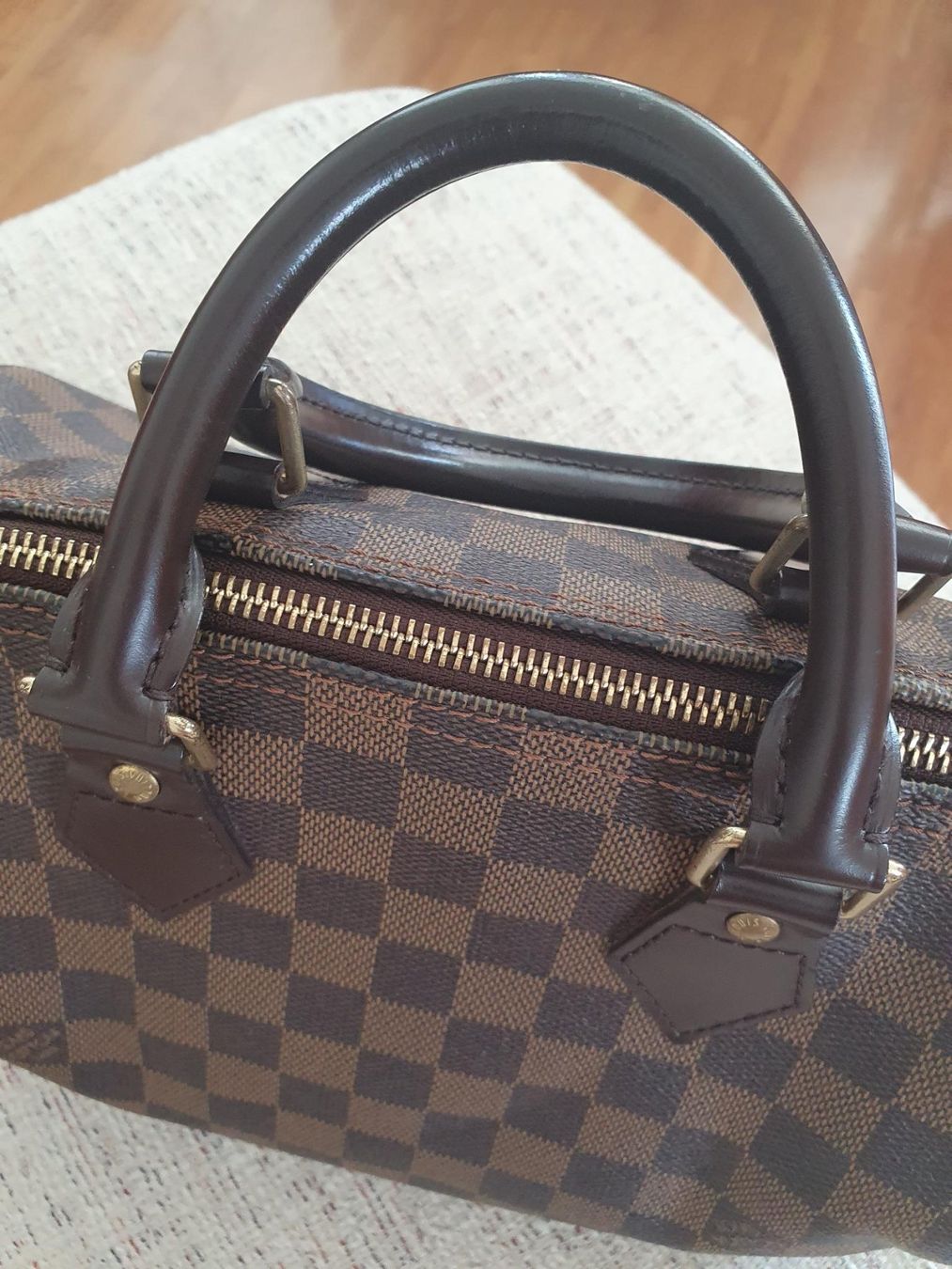 Louis Vuitton Borse: Luis Vuitton (Original) Speedy 25 Damier Ebene Canvas – Usato da Zürich venduto da Luxury79 4