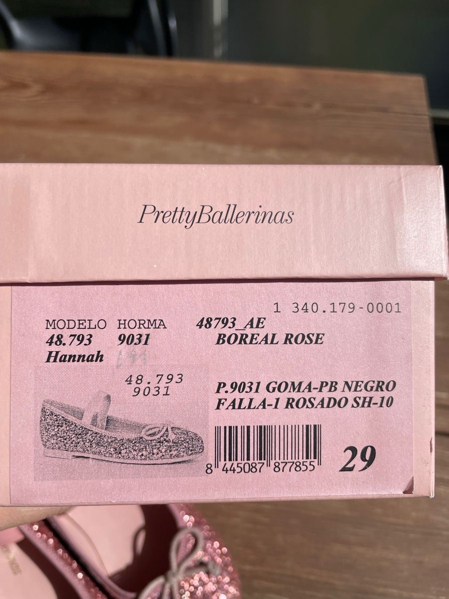 Scarpe per ragazze: Pretty Ballerinas mit Glitter, Boreale Rose, Groesse 29 – Usato da Basel venduto da inaugural 2