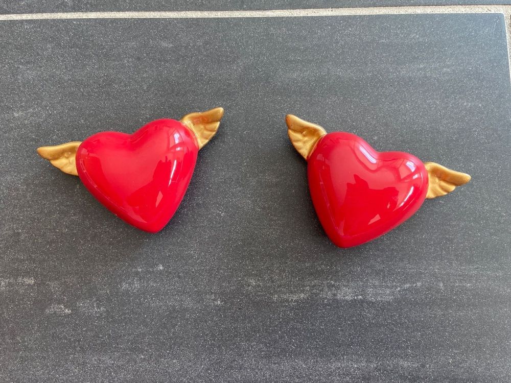 2er-Set Holzherzen Fensterdekoration - Hängende Frühlingsdeko Aus Naturholz