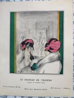 Schablonen Druck No.8 Le Chapeau de Velours de M.Collot 1925