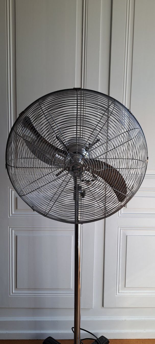 Ventilatori: Standventilator Metall Chrom mit Rollfuss – Usato da Langenthal venduto da Drigeli1 1