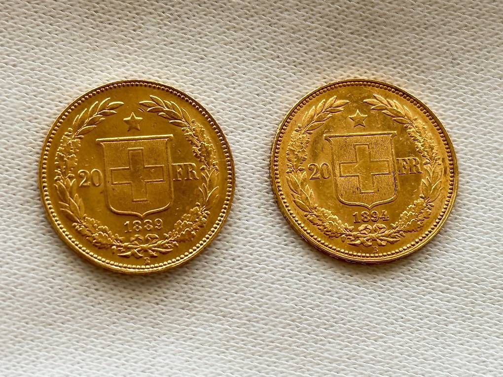 Tutti le monete: 2 stk. HELVETIA 1889 & 1894 – Usato da Weinfelden venduto da coin-base 3