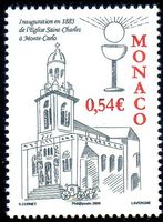 ** POSTFRISCH ** MONACO 2008 125 JAHRE BORROMÄUS KIRCHE 1-02