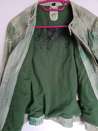 Lederjacke, Gipsy by Mauritius, Gr. 38, smaragdgrün, Vintage