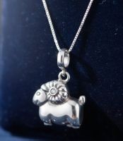 Silber 925 Anhänger "Widder"  (rhodiniert)