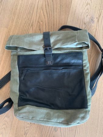 EMEL Suisse Produkt Rucksack Leinen und Leder