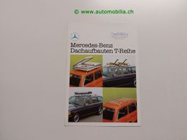 Mercedes-Benz W123 T-Modell Dachaufbauten 1980/10 Prospekt