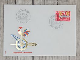 CL09 Enveloppe + Timbre Suisse 1971