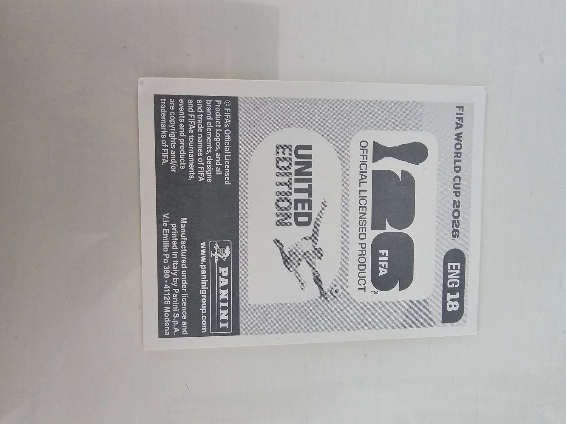 Panini Sammelbilder & Trading cards: ENG 18 – Gebraucht aus Pregassona von sig_6v2k 1