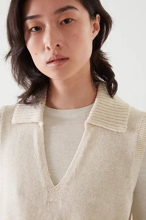Cos Maglioni & Felpe: COS Knitted wool Collar Vest beige Pulli Pullover layering – Usato da Steinhausen venduto da nwe_t8nj 1