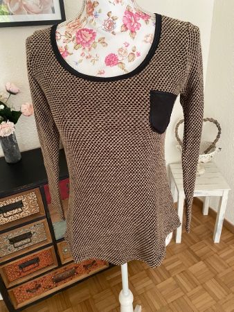 Pullover super weich Grösse S beige schwarz