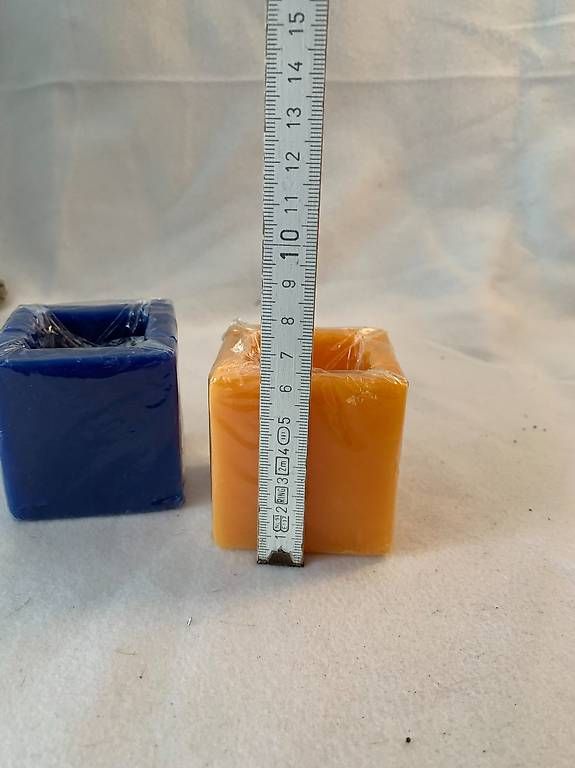 Candele: 2 Duftkerzen, blau & orange, neu A72 – Usato da Schötz venduto da amore14 3