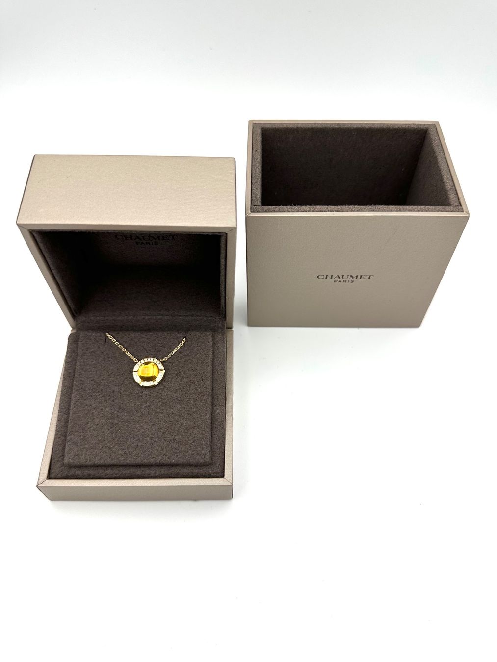 Catenine: CHAUMET. Collier "Class one", or jaune, citrine et diamants – Usato da Renens VD venduto da Diademe.sarl 6