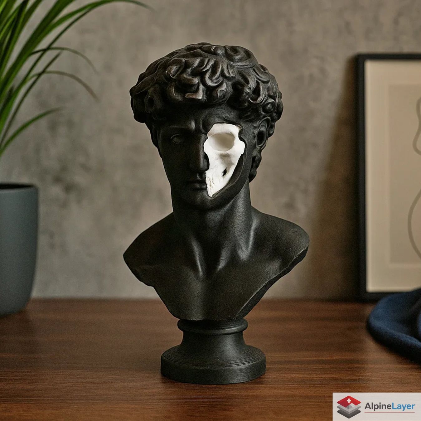 Sculptures & Statues: David Skull Fusion - Unique Gothic Sculpture - 3D Printed – Neuf (Voir description) à Losone par AlpineLayer
