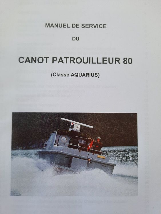Manuel de Service du canot patrouilleur 80 Kaufen auf Ricardo