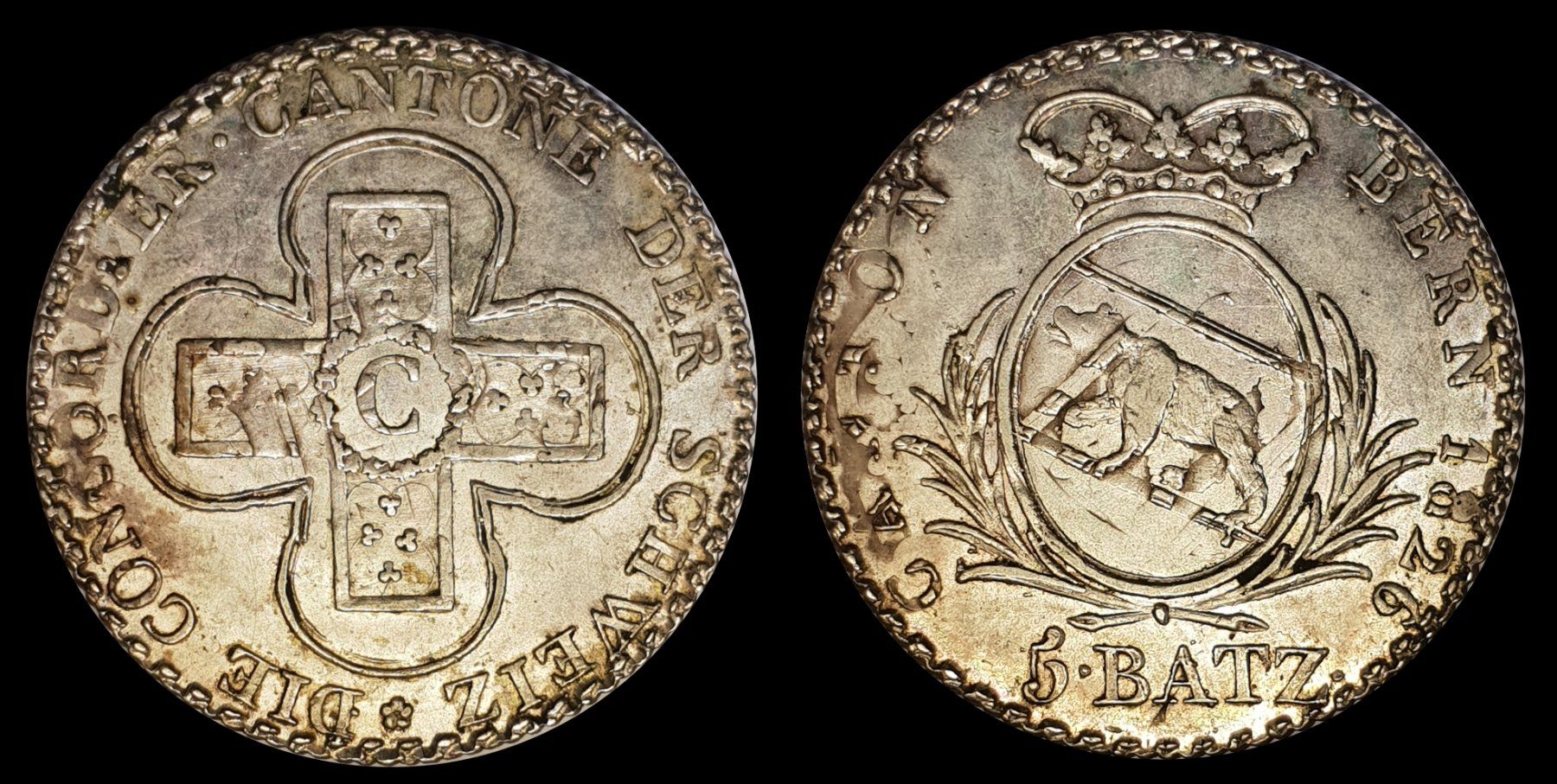 Alle Münzen: Bern 5 Batzen 1826 Argent HMZ 2-234f SUP – Gebraucht aus Cugy VD von bein-numismatics