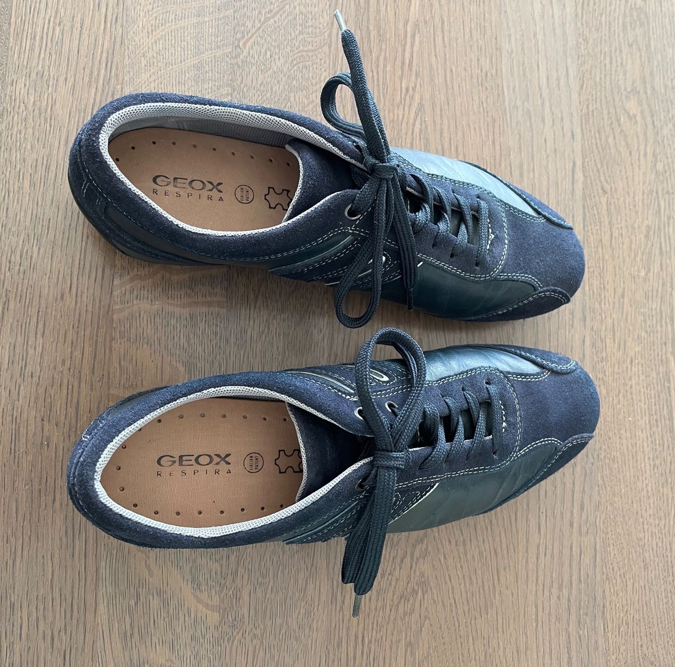 Geox Herrenschuhe: Geox Leder Sneakers, Gr. 40, blau – Gebraucht aus Ottikon / Gossau ZH von Benoba 1