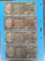 ESPAGNE- GENERALITAT DE CATALUNYA- Kompl. Serie 4 Noten 1936