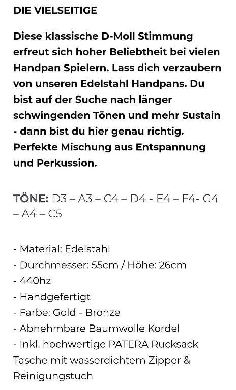 Musikinstrumente: Handpan D-Amara – Gebraucht aus Hirzel von san_b257 2