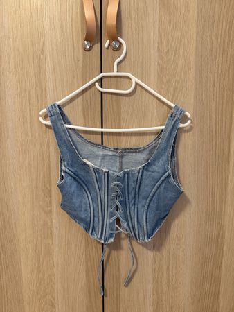 Trendyol Denim Corset Top - Size 34