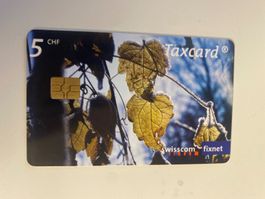Carte Taxcard Swisscom Fixnet 5 CHF - Rare collection!