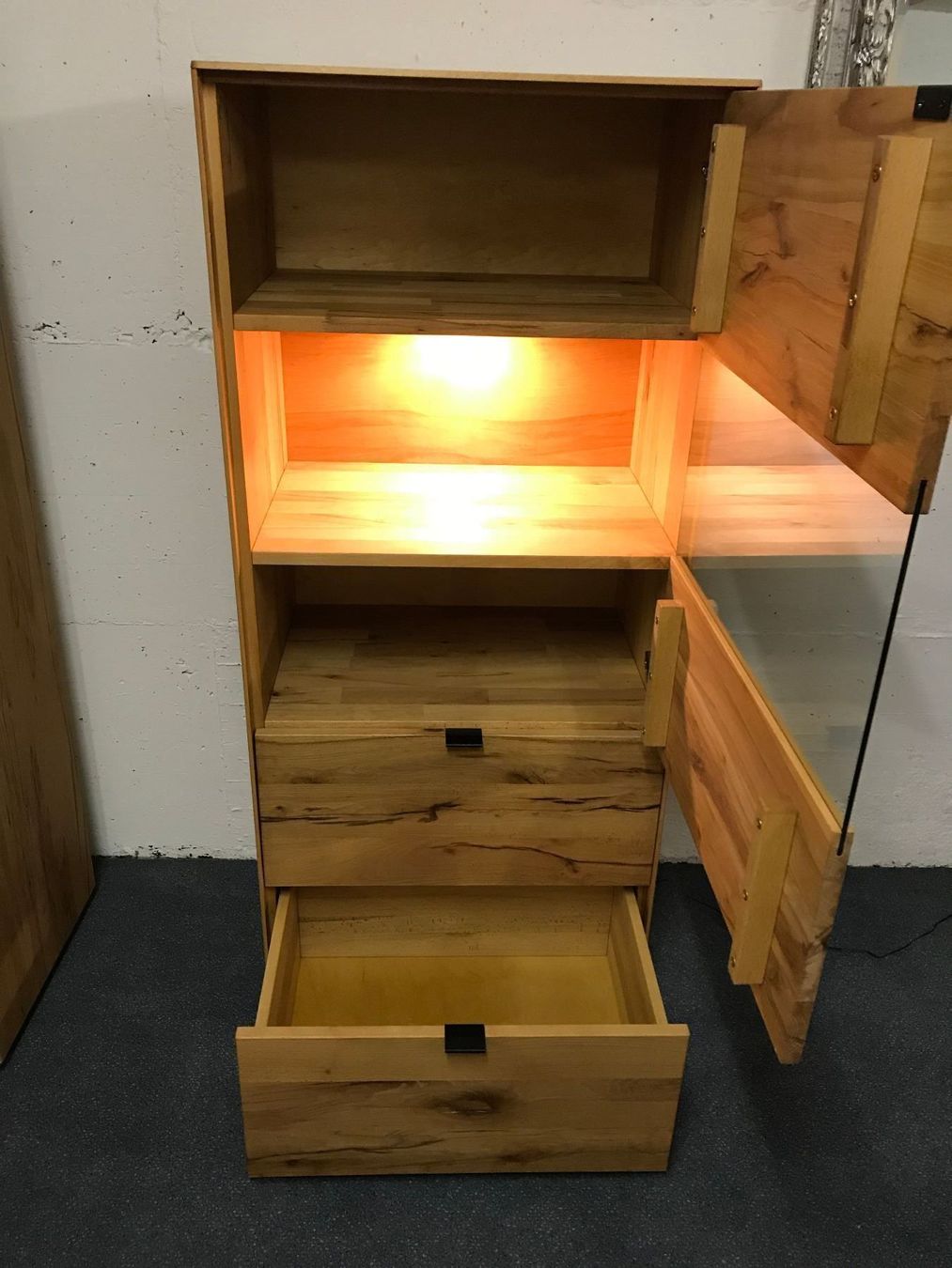 Vetrine: Vitrine ZERRO Wildkernbuche massiv 60 cm – Nuovo (secondo la descrizione) da Unterentfelden venduto da moebelrufli 4