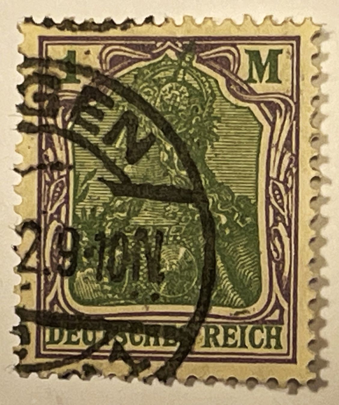 Alle Briefmarken: Deutsches Reich 1M – Gebraucht aus Oftringen von Vucki