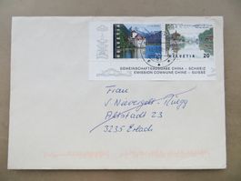 Gelaufener Brief mit Eckpaarmarken 8706 Feldmeilen 2008